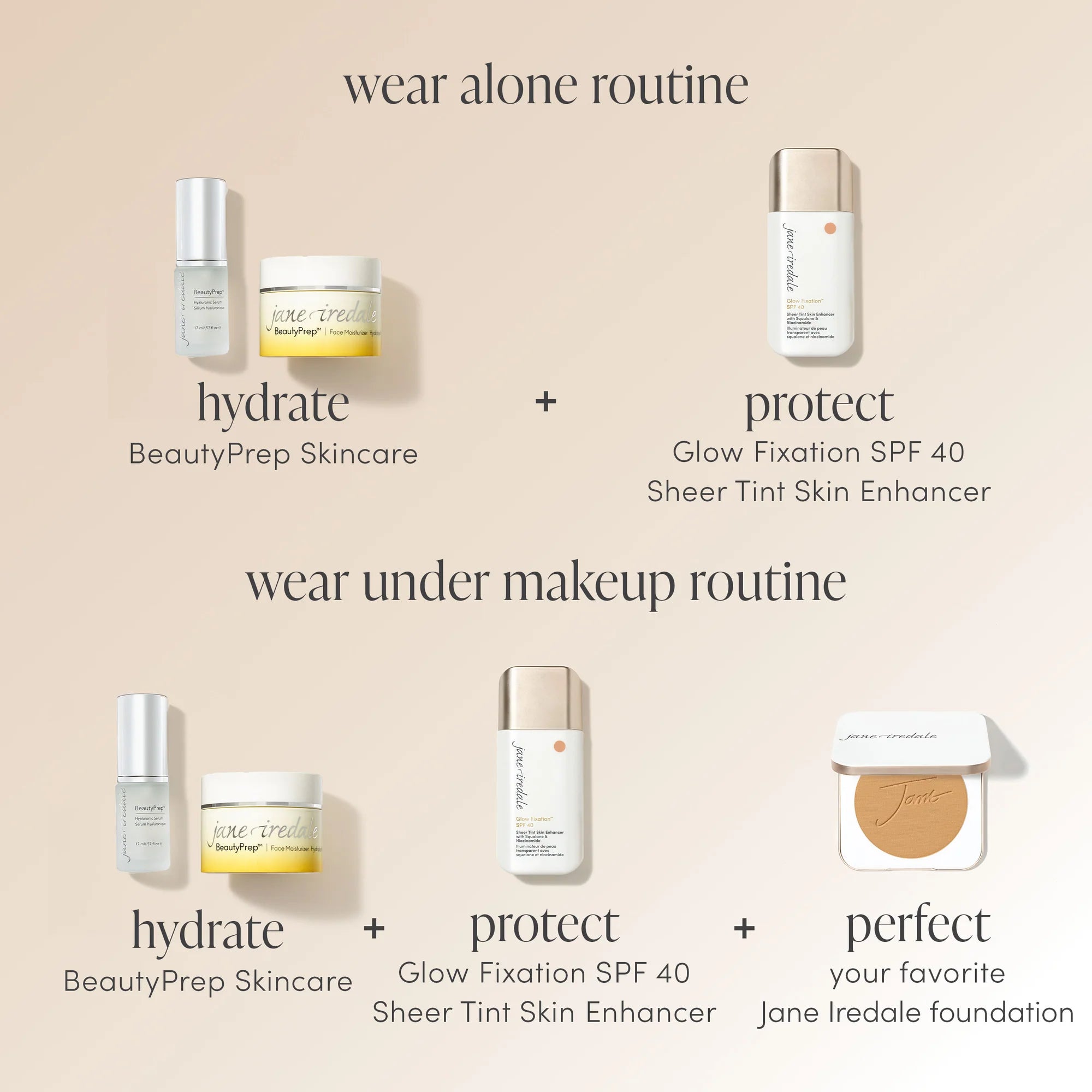 Perfecteur de Teint SPF 40 au Squalane & Niacinamide Glow Fixation™ jane iredale