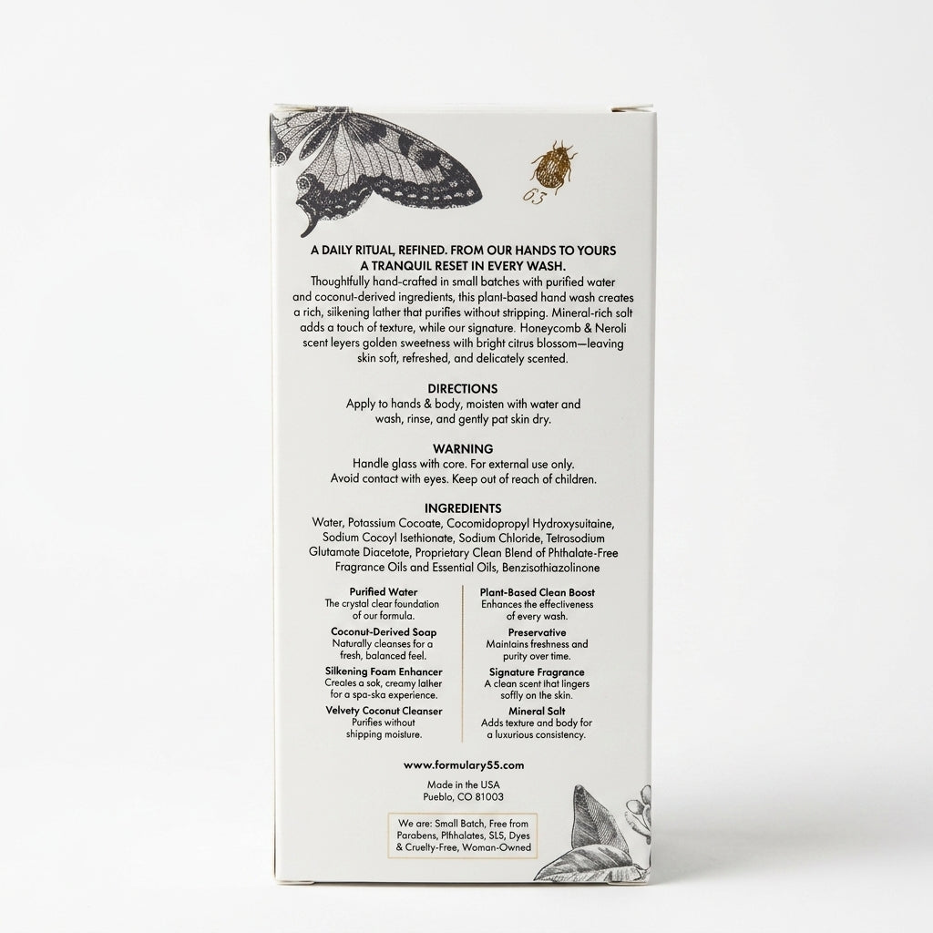Honeycomb & Neroli Liquid Hand & Body Wash Formulary 55