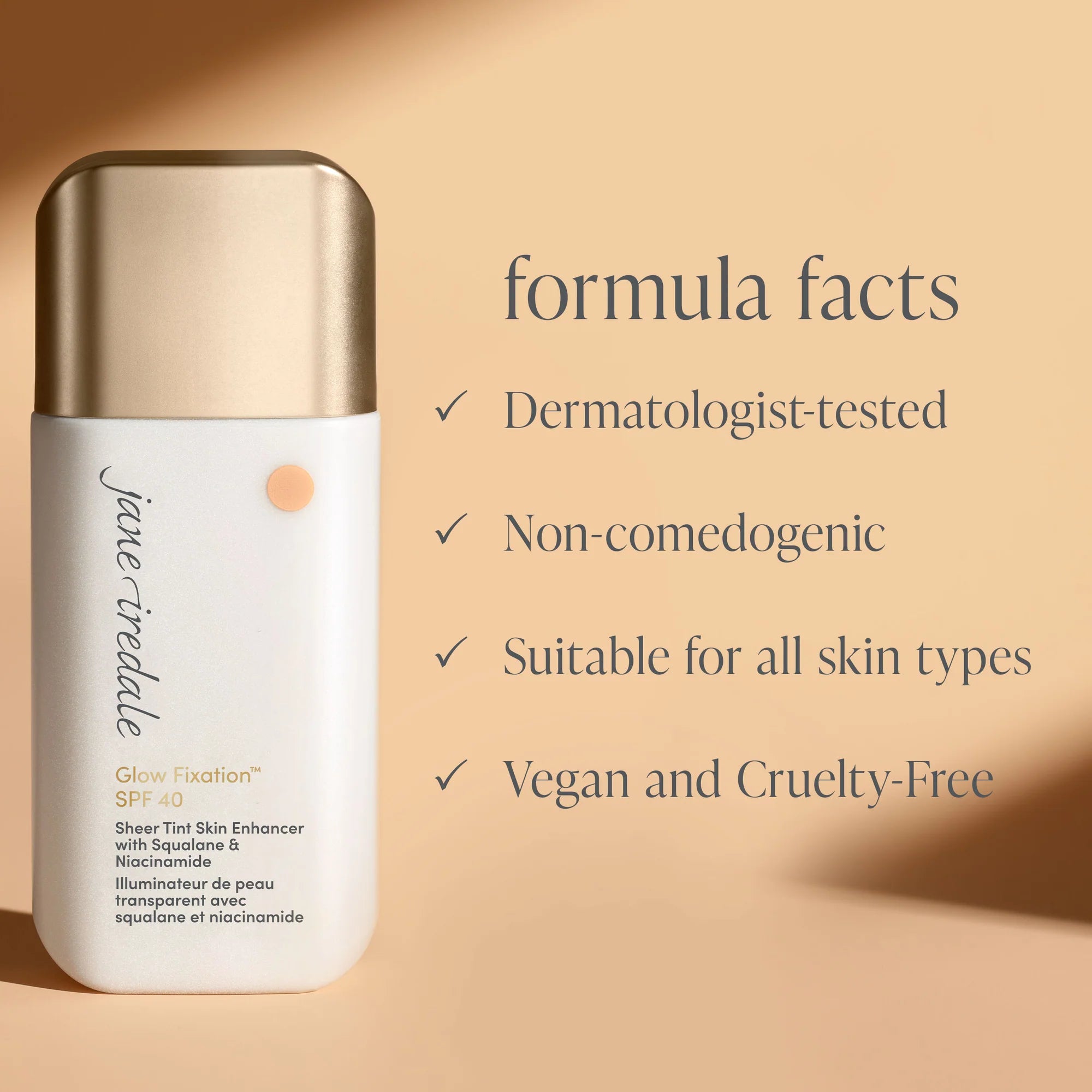 Perfecteur de Teint SPF 40 au Squalane & Niacinamide Glow Fixation™ jane iredale