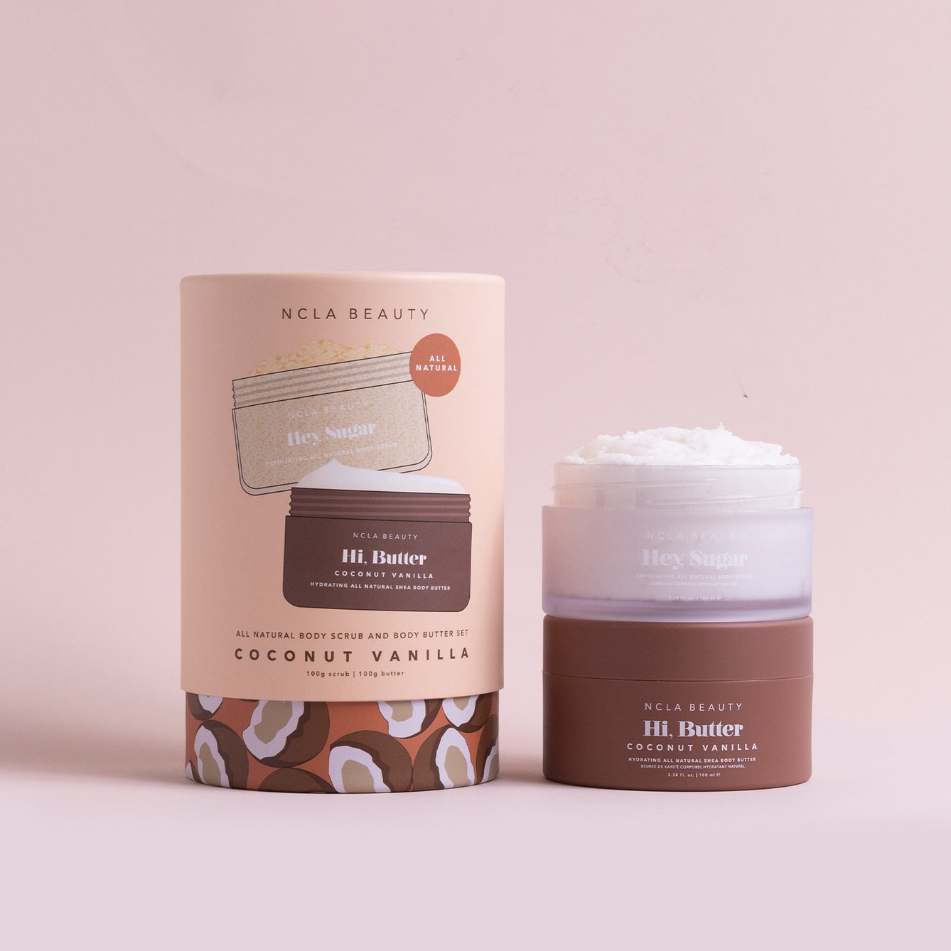 Coconut Vanilla Body Scrub + Body Butter Set NCLA BEAUTY