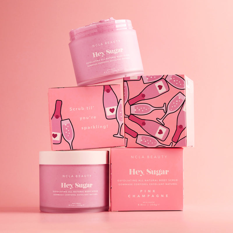 Hey, Sugar Pink Champagne Body Scrub NCLA BEAUTY