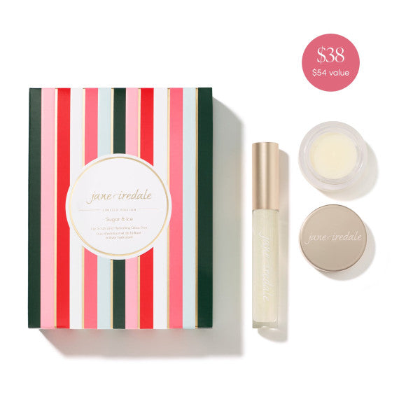 Coffret Sugar & Ice Duo Gommage Lèvres & Gloss Hydratant jane iredale